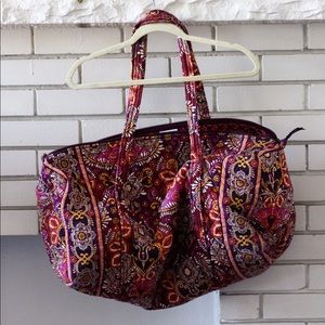Purple Vera Bradley Large Duffel Bag Tote
